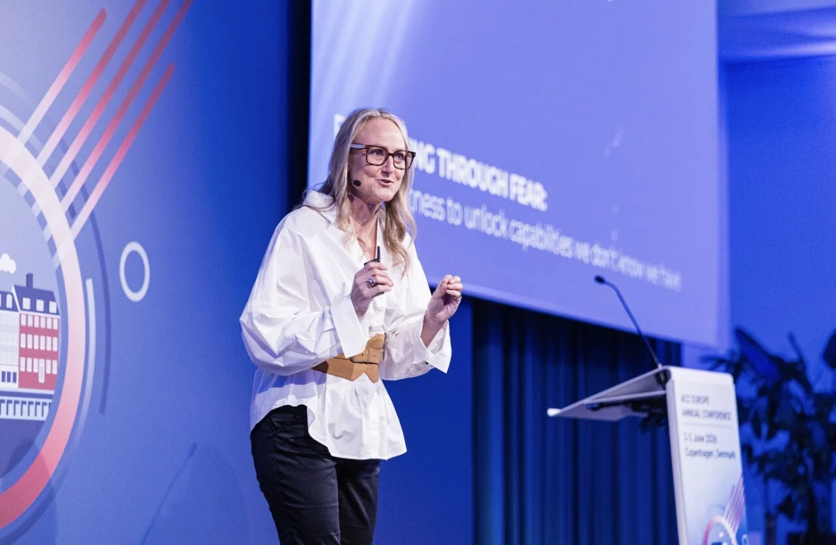 Helena presenting at ACC Europe Annual Conference, Copenhagen